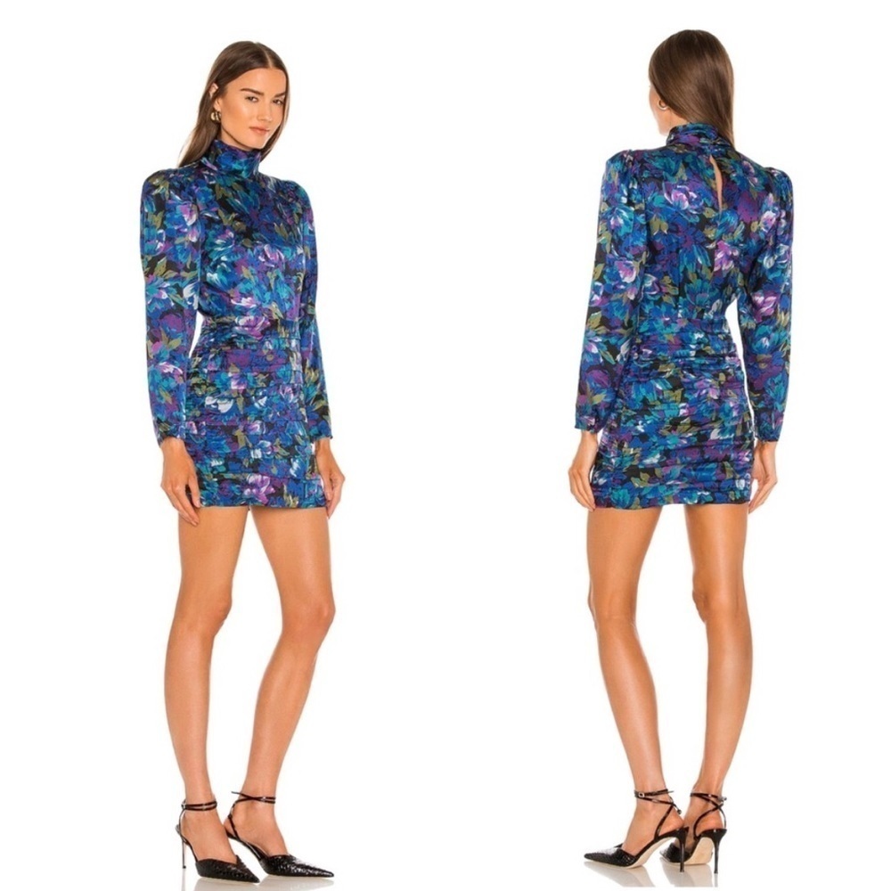 New! Ronny Kobo Annika Floral Mini Dress Xs And Large